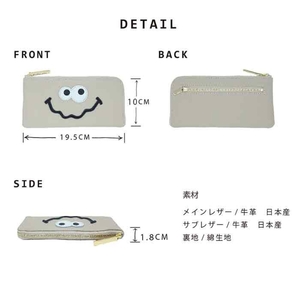 【 キョロメL字長財布 / 全20色 】 思わず誰かに見せたくなる / 薄型軽量キョロメL字財布 / L字長財布【 キョロメver. 】 L型 Lファスナー 長財布 大容量 長サイフ ブルー