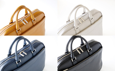 本革姫路レザー　PLS LEATHER　ビジネスブリーフバッグ 黒