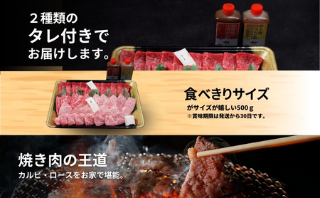 カルビ 牛肉 ロース 食べ比べセット 京の肉 500g 牛肉