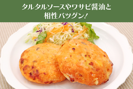 鮭バーグ2種 (チーズ・プレーン)×各2パック 計4パック 無添加 (保存料・酸化防止剤) [0270]