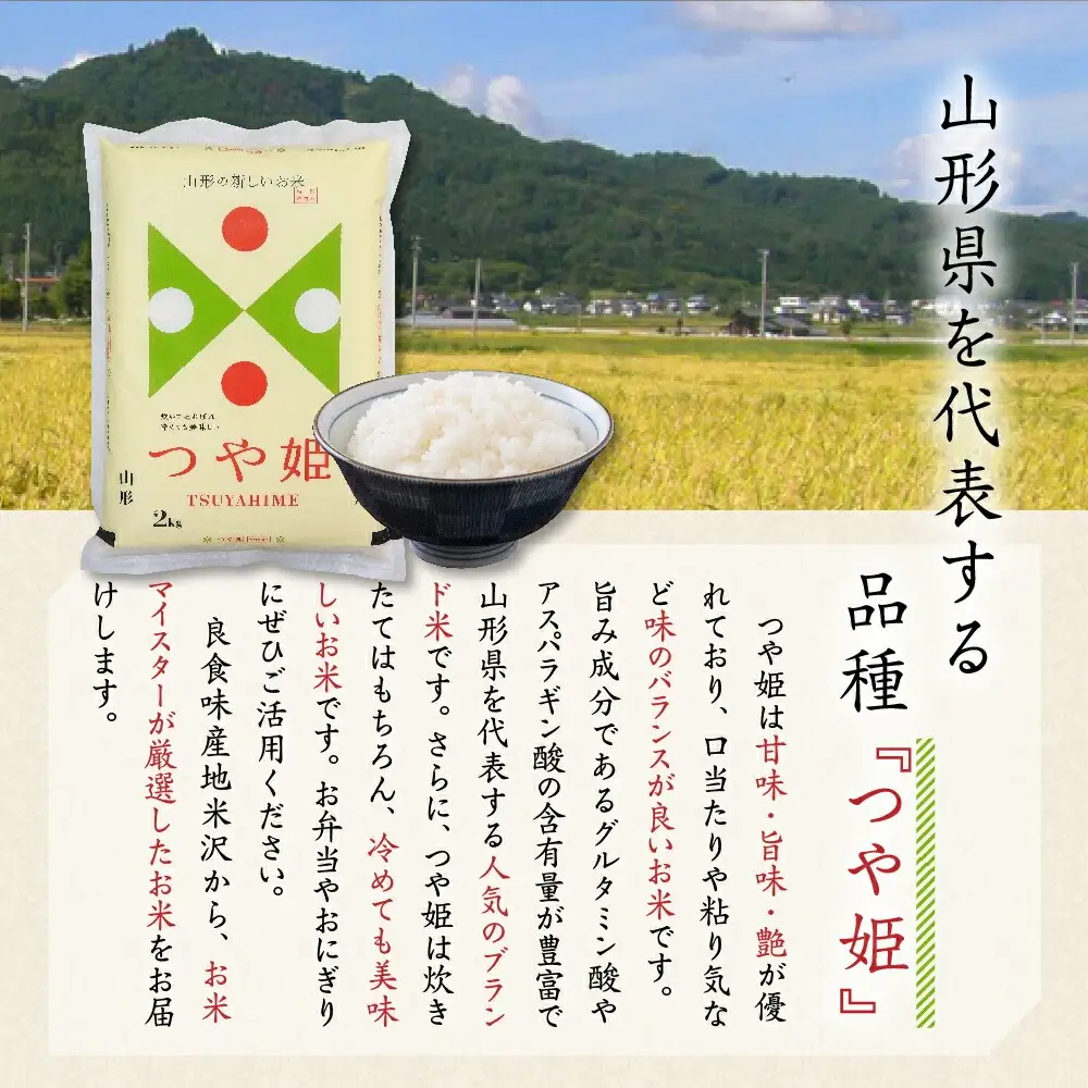 令和7年産 特別栽培米 つや姫 6kg 精米 山形
