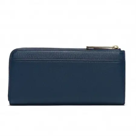 【濱野皮革工藝 HAMANO 財布】フィオーレ ロングウォレット L字型ファスナー(ダークブルー)_装飾品・工芸品 財布 服飾小物 _【1616561】