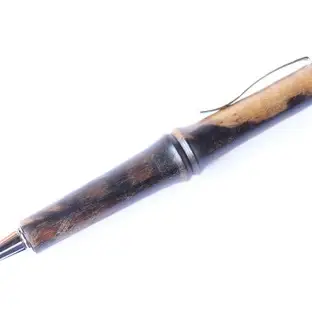 【吉羽ろくろや】ろくろ細工 黒柿ボールペン※クレジット決済限定※ 民芸品 工芸品 雑貨 