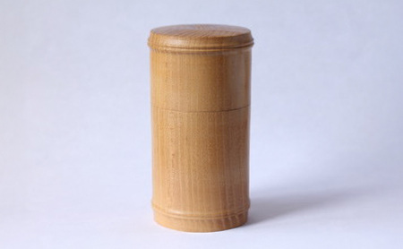 【吉羽ろくろや】ろくろ細工 桑茶筒※オンライン決済限定※ 民芸品 工芸品 食器 
