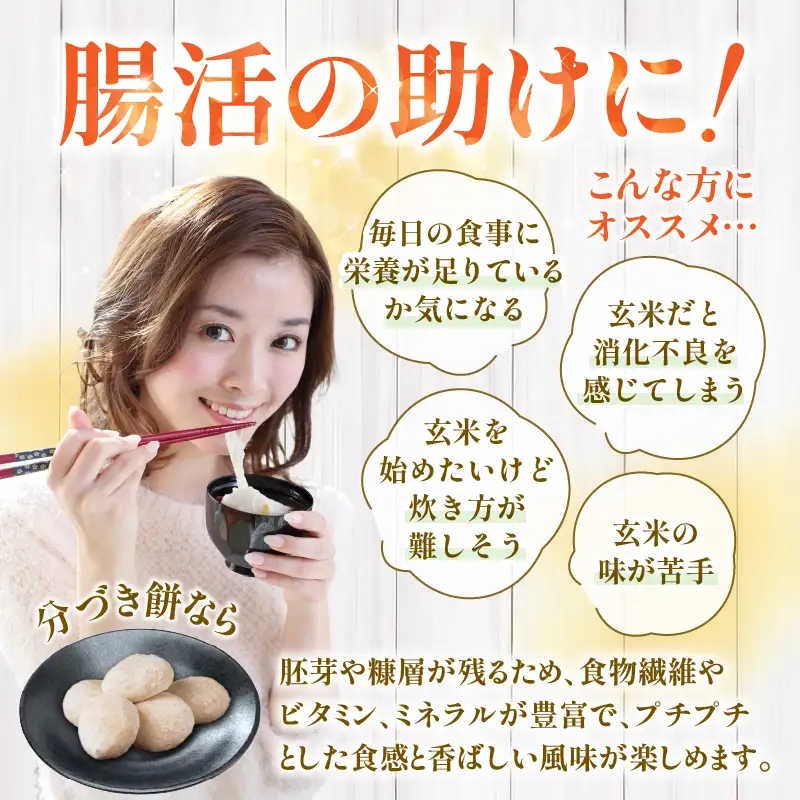 高千穂町産 分づきもち(6個入り×3袋) 720g 餅 もち 分づき 玄米 米 お米 精米 ごはん 胚芽付き 胚芽 ヒノヒカリ 胚芽もち 宮崎県産 国産 高千穂町産 普段使い 日常使い おすそ分け 贈答 贈り物 ギフト プレゼント グルメ お取り寄せ _Tk019-040