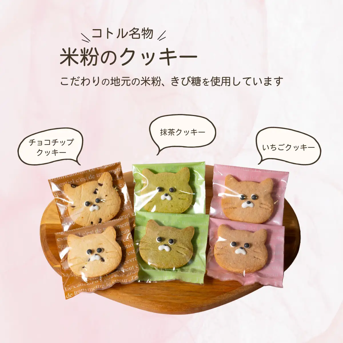 クッキー 焼菓子 米粉 猫型クッキー 6枚 コトル Cセット
