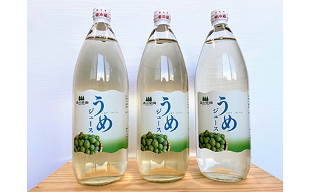 うめジュース (1000ml瓶×３本) 【森の菜園】 F21U-196