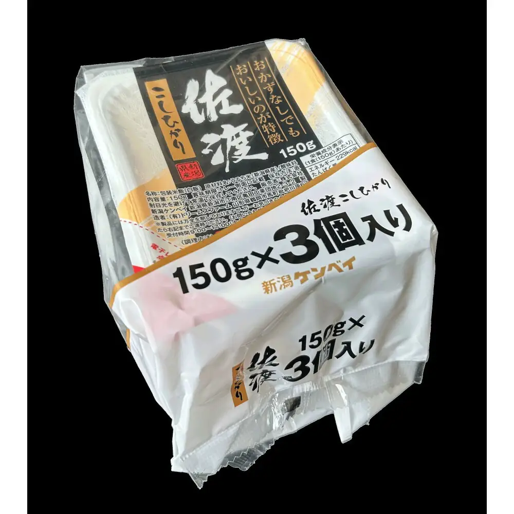 【定期便：全6回お届け】【パックごはん】佐渡こしひかり150g×24個