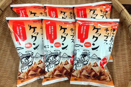 スナック 伊江島 小麦チップス ケックン ミニ スパイシー 6袋 セット