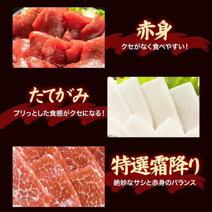 馬肉 自家牧場産 馬刺し フルコース 食べ比べ セット 1130g 高椋畜産《60日以内に出荷予定(土日祝除く)》