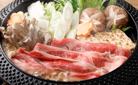 おおいた和牛すき焼き用 2種 計約1.2kg（約600g×2箱）（クラシタロース・ブリスケスライス）