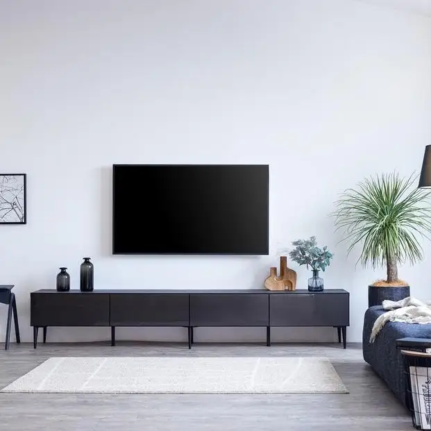 テレビボード 幅240cm ローボード テレビ台 リスボン グラスブラック(GBK)×マーブルブラック 【モーブル】【大川家具】