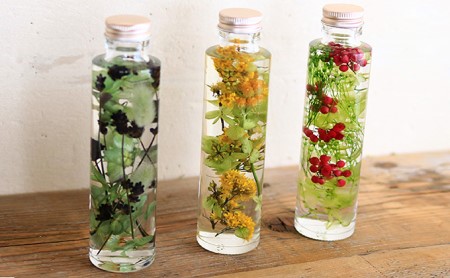 富良野 花七曜ハーバリウム3点セット 植物 インテリア 