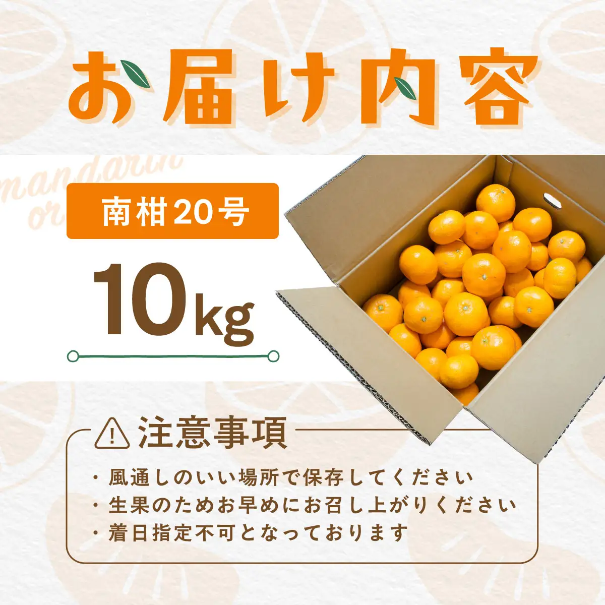 【先行受付】【数量限定】南柑20号（生果）10kg（2026年12月上旬頃より順次発送）IKTQ003