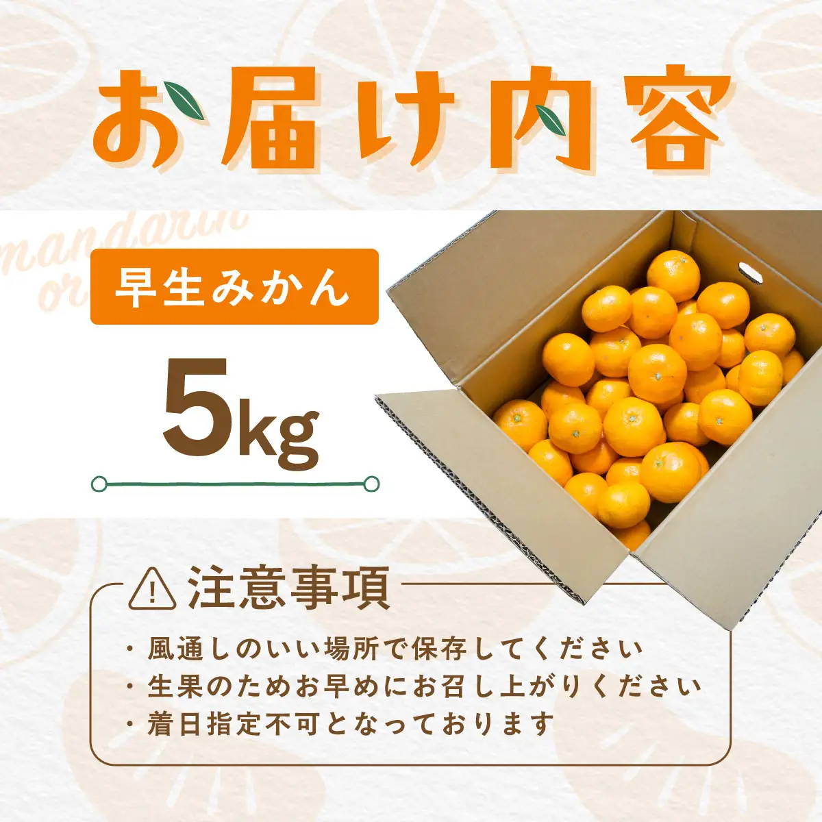 【先行受付】【数量限定】早生みかん（生果）5kg（2026年11月上旬より順次発送） IKTQ005