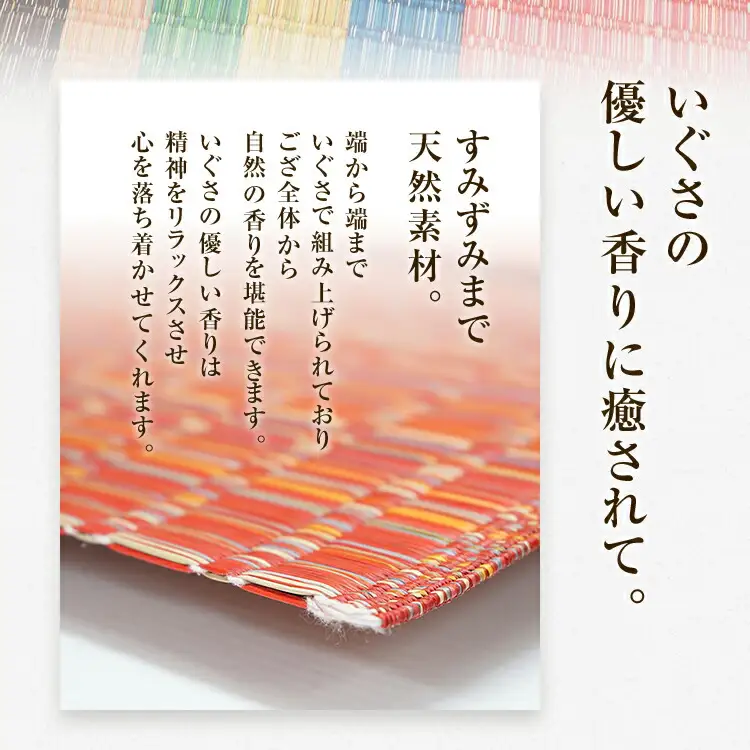 純国産天然いぐさ　「掛川　虹」２畳（赤色）　BG017