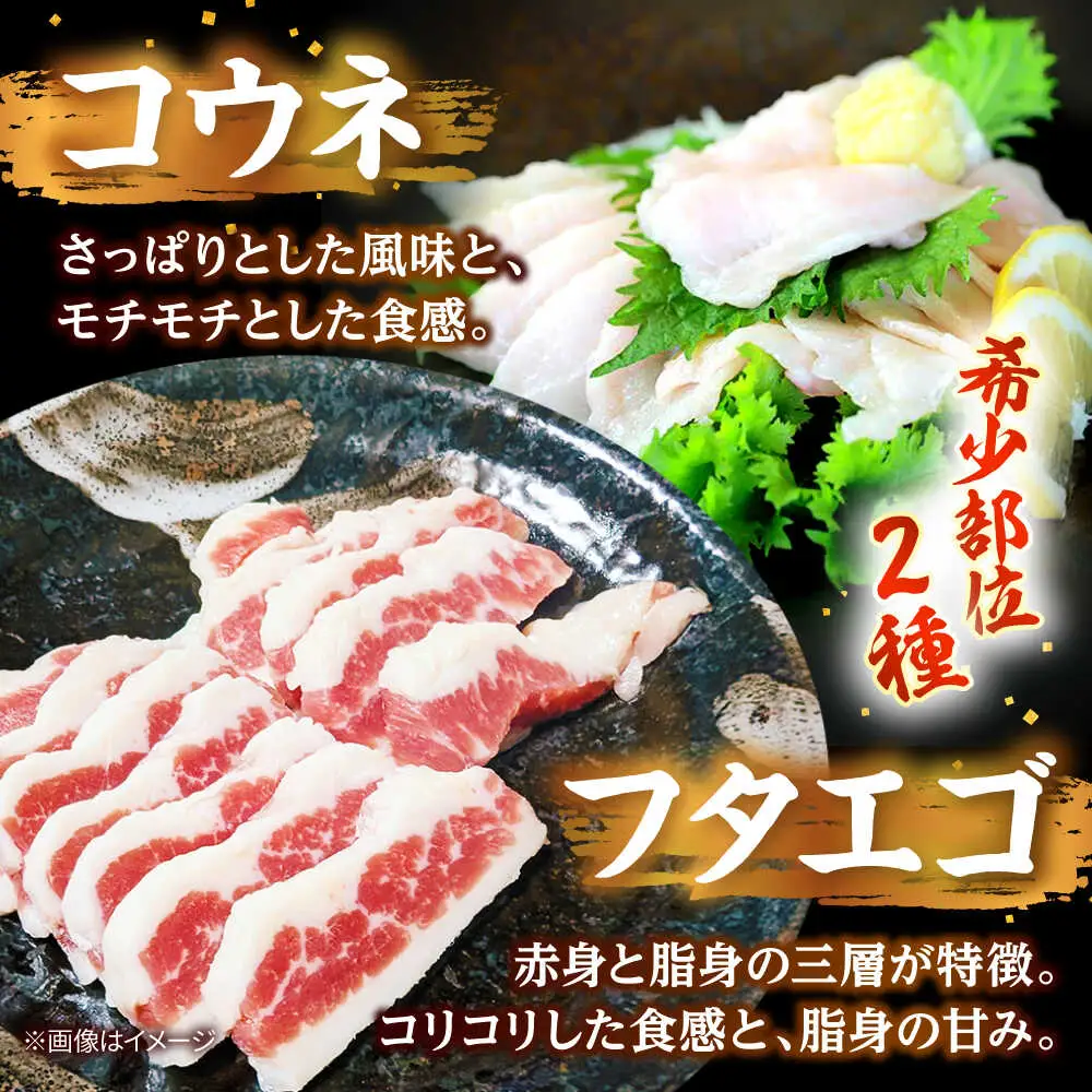 馬刺しバラエティー 6種類セット 約1.02kg  タレ付き  馬刺し[AYAF012]