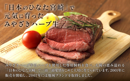 宮崎県産 ローストビーフ 2本 500g ハーブ牛