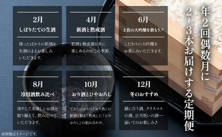 【偶数月定期便・年2回お届け】地酒豊能梅の頒布会 日本酒お楽しみ便 Wgs-0214
