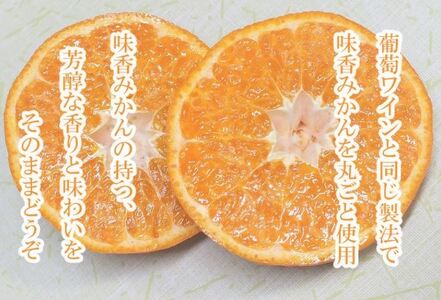 DG026_皮ごと食べられる味香みかん使用の味香ワイン（赤仕立て辛口）７２０ｍｌ×２本