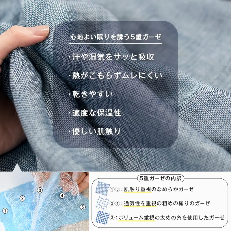 今治タオル　ビレア ガーゼケット 1枚（チャコール）
