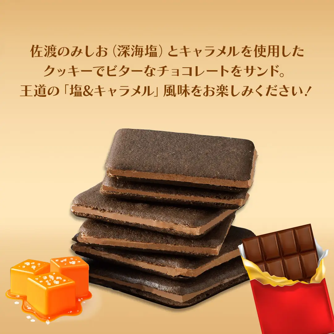 佐渡塩キャラメルラングドシャ 佐渡のめぐみ 深海塩使用 9枚入り×3箱