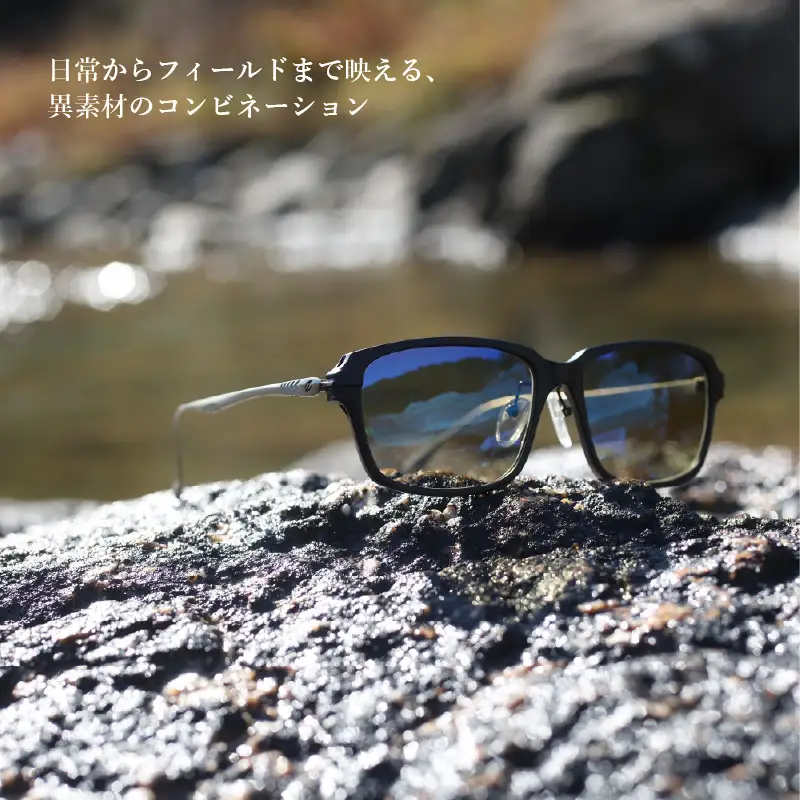 Zeque（ゼクー）偏光サングラス JAKE（ジェイク）F-2203 マットブラック&シルバー / マスターブルー - スポーツから日常まで、スタイリッシュに目を守る。