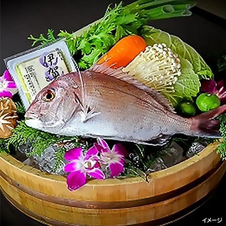 天然鳴門鯛「鯛しゃぶ」（1匹）淡路野菜添え