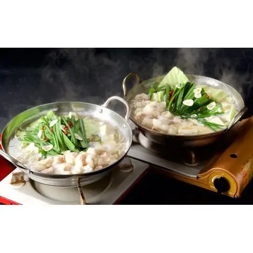 7～9人前 麺にこだわった!!佐賀和牛もつ鍋と絶品塩もつ鍋食べ比べセット B-664