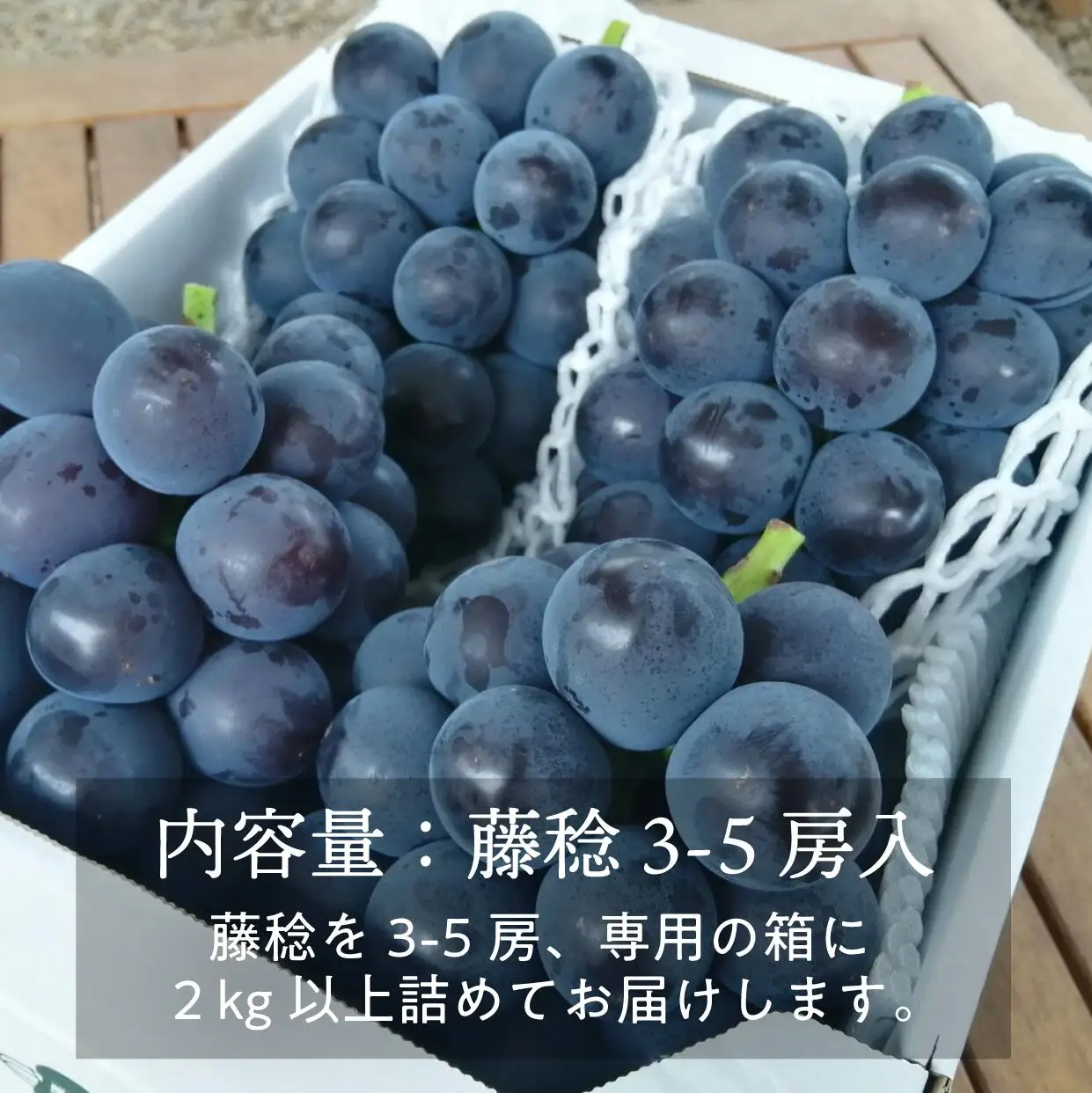 大粒で食べ応え満点！ 藤稔の上級品 3-5房入 計2.0kg～ (岡山県産) 【KF-B002-02】