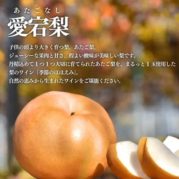 あたご梨と山ぶどうのロゼワイン「季節のほほえみ」1本(720ml)(岡山県産)【KF-S002-03】