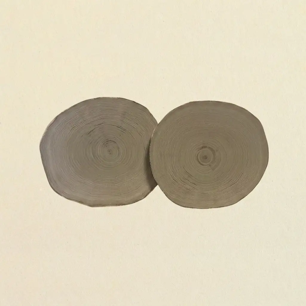 くりの木 ウッドプレート 2枚1組 サイズ（直径約20cm～30cm）厚み約2～2.5cm サイズはお任せ（秋田県内の木を加工） 雑貨 日用品 木製 キッチン雑貨 キッチンアイテム お皿