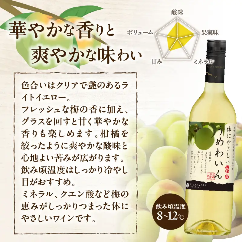 【数量限定】うめわいん(計1本) 酒 飲料 アルコール 国産_T014-0295