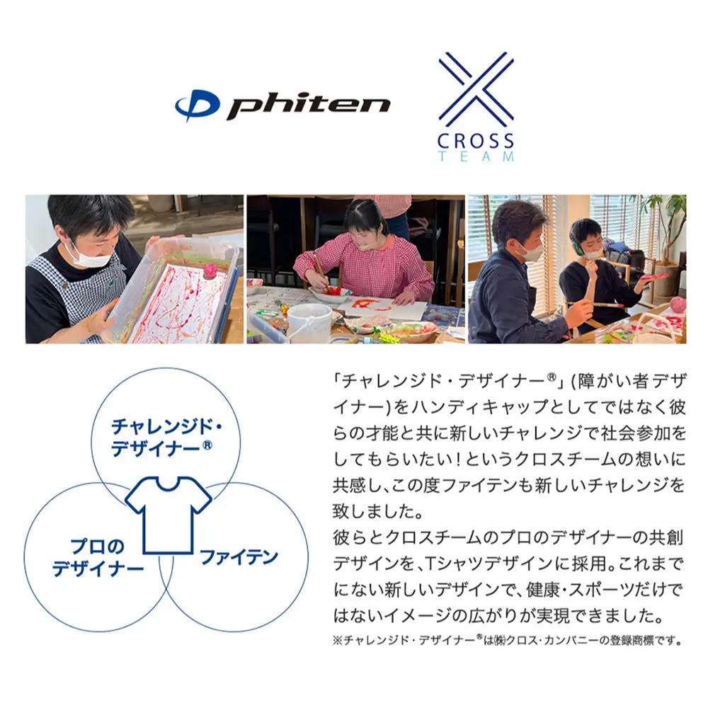 【ファイテン】 昇華シャツ半袖クロスチーム ブルー ＜Sサイズ＞