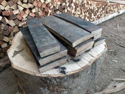 オーク材の樽薪 箱込25kg（内容量約24kg） | 木材 薪ストーブ ストーブ 薪割り 割り薪 まき 乾燥 済 アウトドア キャンプ ファイヤー 焚き火 焚火 森林 林業 木 サウナ 送料無料 燃料 DA10