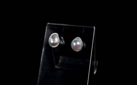 真珠 ピアス 9mm ~ 9.5mm アコヤ真珠 ジュエリー K18 WG / パールパールパールパールパール