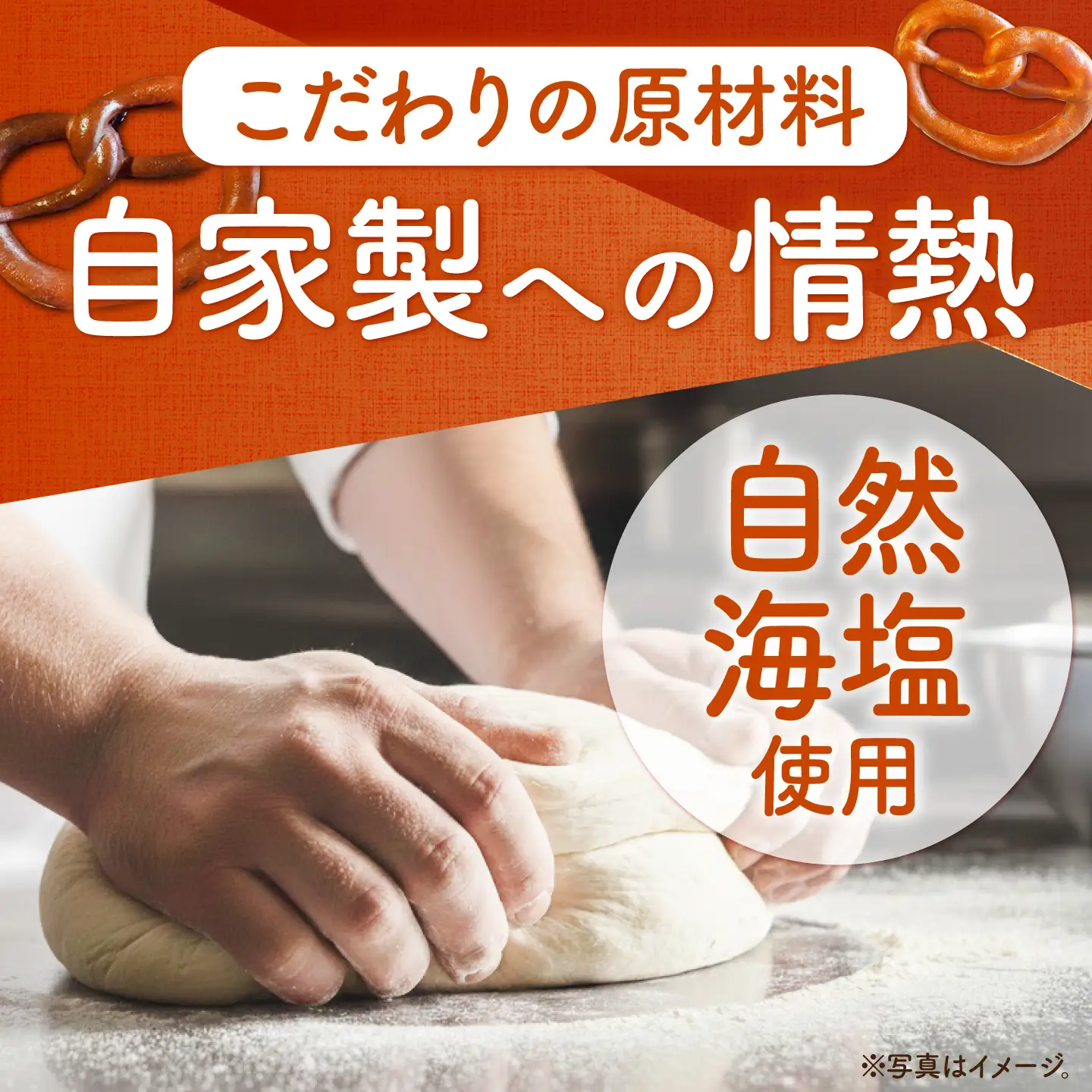 全粒粉 プレッツェル 14個  [AMAT015] おつまみ ベーグル パン
