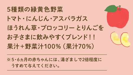 【 ピジョン 】 緑黄色野菜 & りんご100 125ml × 48個 紙パック飲料  