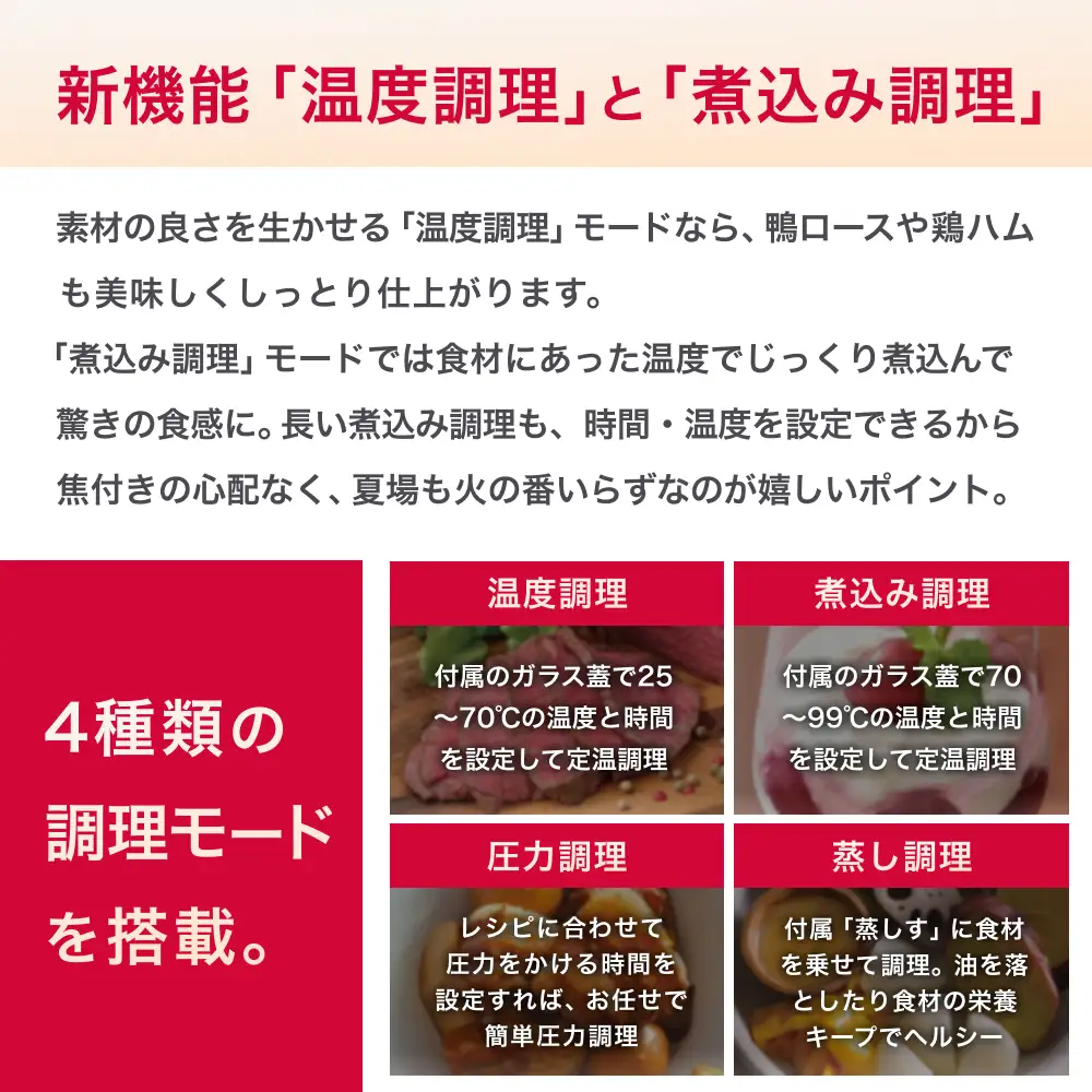 圧力鍋 マイコン電気圧力鍋3.0Ｌ楽ポン ヌージュ【wdcf0009】
