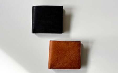 Box Short WALLET 二つ折り財布 財布 革 革財布 牛革 本革 アカ