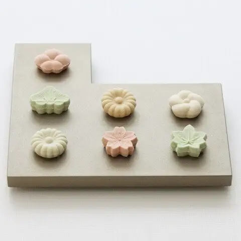 【手作り和菓子シリーズ】●干菓子型● プラスチック製 和菓子 調理 料理 製菓 キッチン 調理器具 軽量 わがし 和菓子 お菓子 ひがし 干菓子 乾菓子 千葉真知子先生監修〈スケーター株式会社〉   6-309