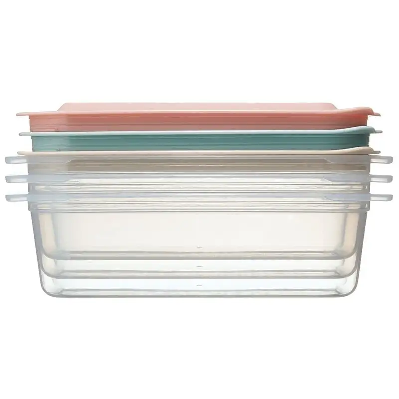 保存容器[700ml]3個セット●アソート● キッチン 保存 食材保存 お弁当箱 ランチボックス 容器 フードコンテナ 電子レンジ対応 保存容器 シンプル かわいい 3色〈スケーター株式会社〉   4-047