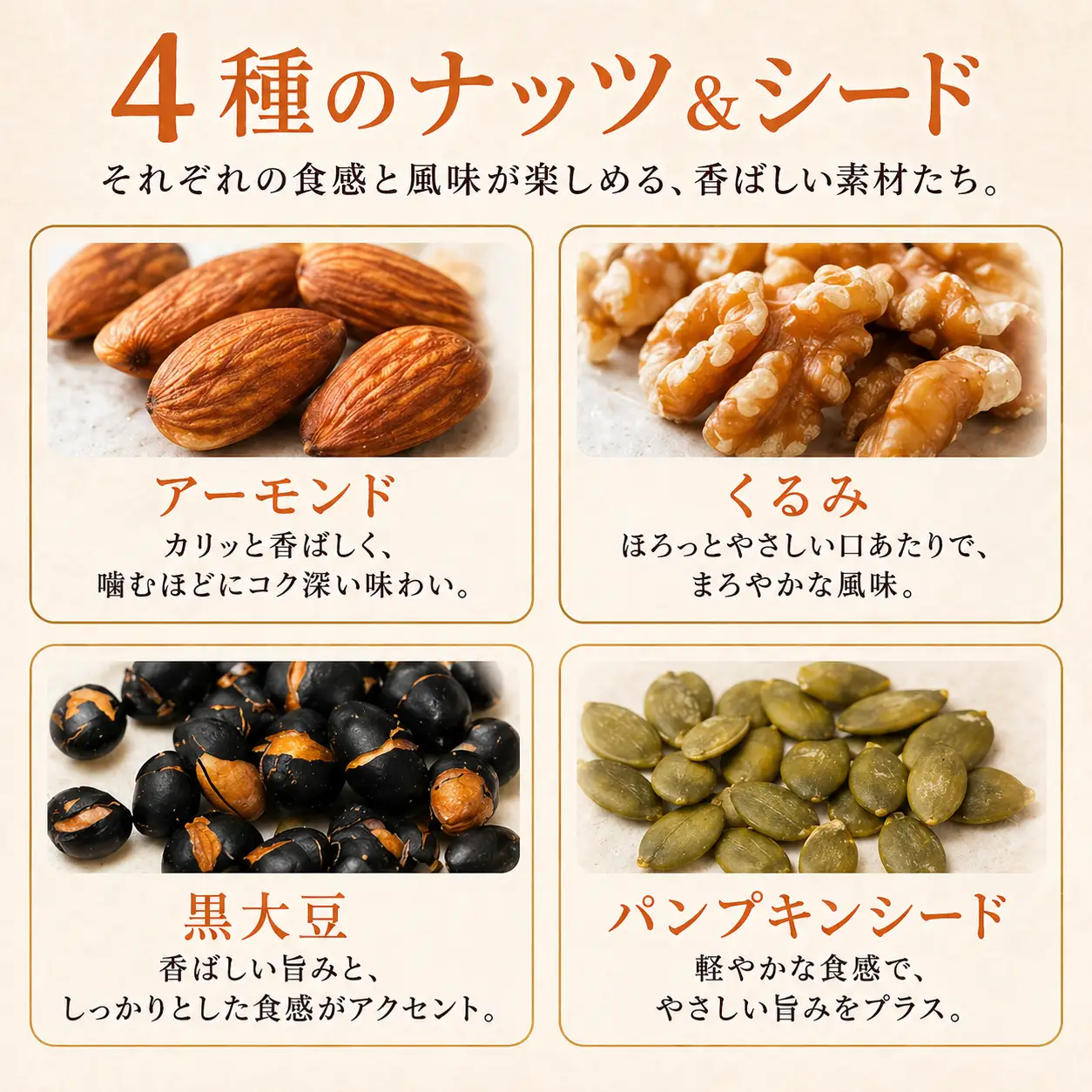 6種類のナッツ＆フルーツ　5袋セット No.336