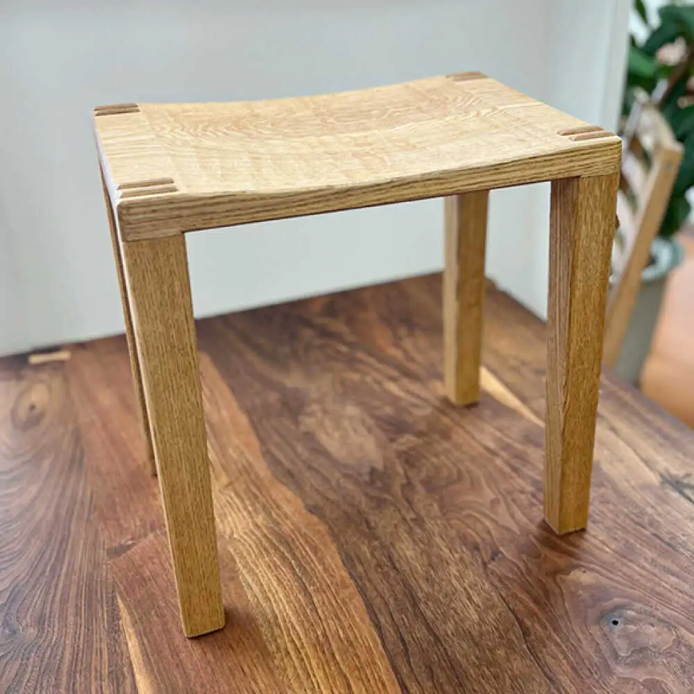 スツール 長方形（オイル仕上げ）糸島市 / 家具工房 陽寛 （池園陽寛） / いとしまごころ / イス チェア [ANZ005]