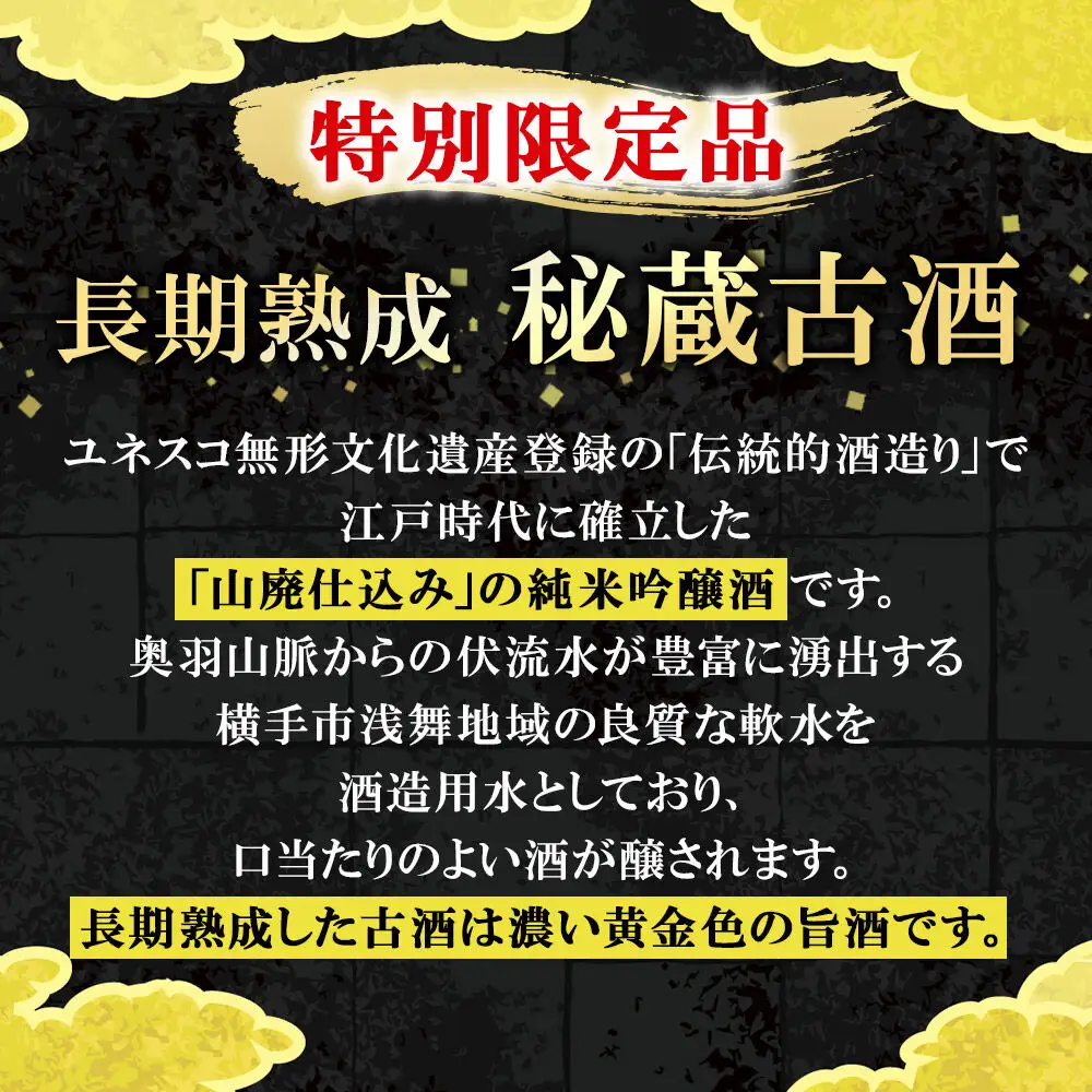 山廃仕込み純米吟醸酒　特別限定品「秘蔵古酒　田从」平成7BY　720ml