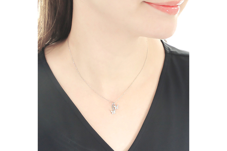 ネックレス プラチナ Pt900 ダイヤモンド 0.5ct 蝶 モチーフ ペンダント レディース ちょうちょ バタフライ ジュエリー ダイヤ 【f280-d-pt】