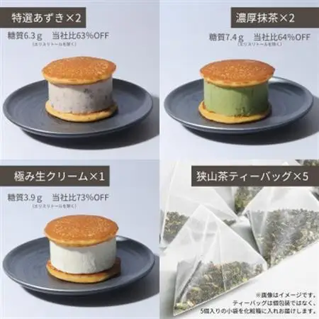 生どら狭山茶ティーセット　(生どら3種5個、ティーバッグ5個)【配送不可地域：離島】【1609166】