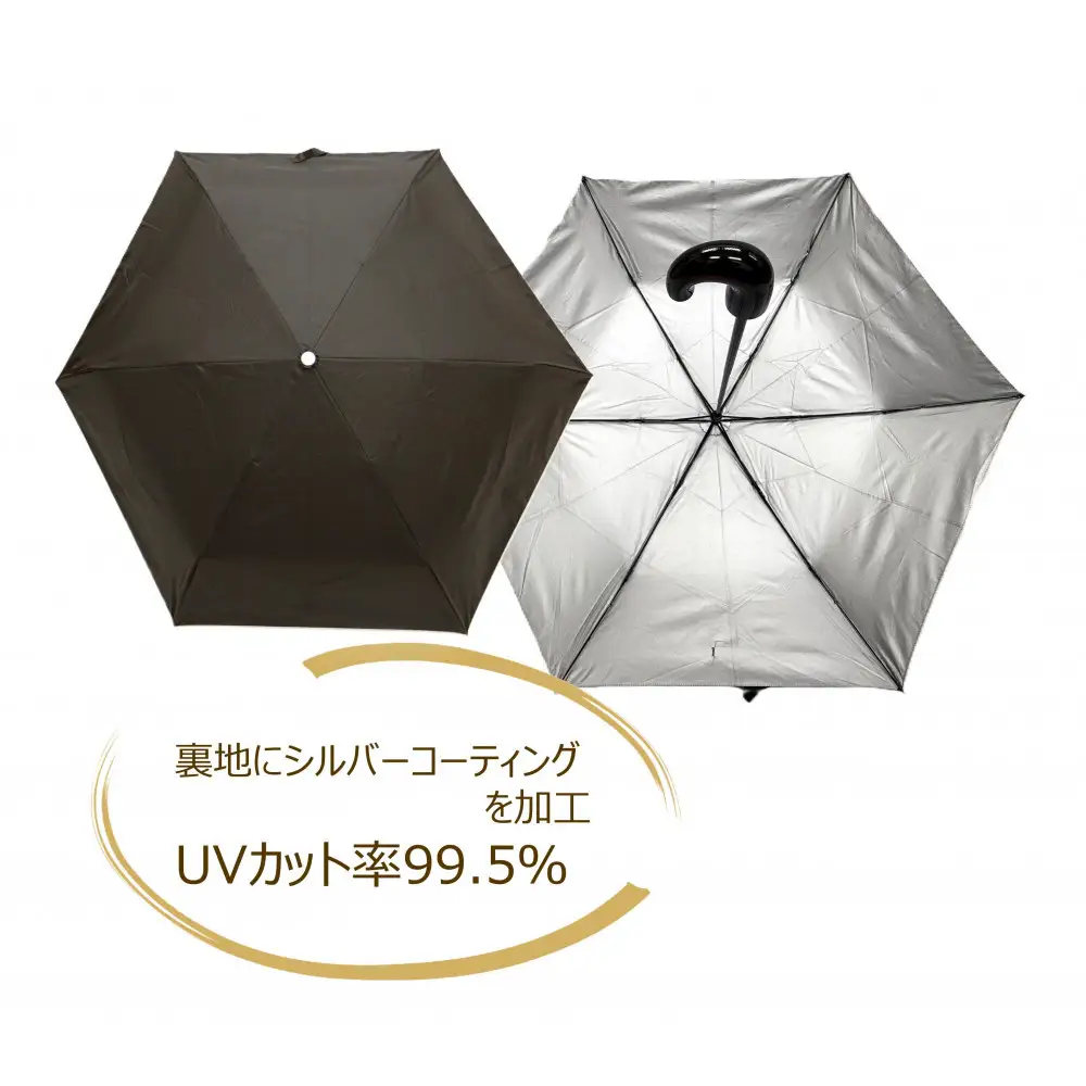 ［ふるさと納税］anon 日傘 曙塗り 黒シルバーコーティング加工 紀州漆器アンブレラ 晴雨兼用傘 UVカット 折りたたみ傘 男女兼用デザイン