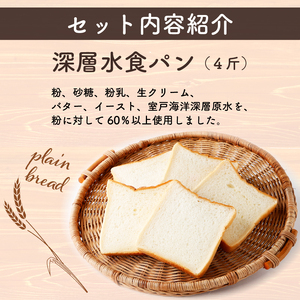 6回 定期便 食パン 海洋深層水食パン 4斤 [ロマンド 高知県 rm007]