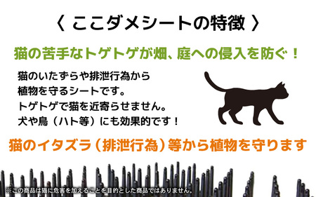 daim ここダメシート 100枚入り タテ・ヨコ連結可能 (園芸用猫よけシート) 【家庭菜園 園芸 ガーデニング ガーデニンググッズ 園芸用品 猫対策 猫よけ 猫除けシート 花壇 猫 フン対策 】 [D-18406]